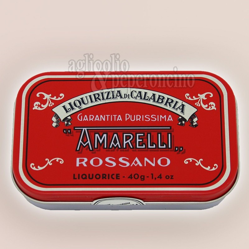 Liquirizia Amarelli Rossa in latta da 40g - Liquirizia pura "spezzatina" calabrese