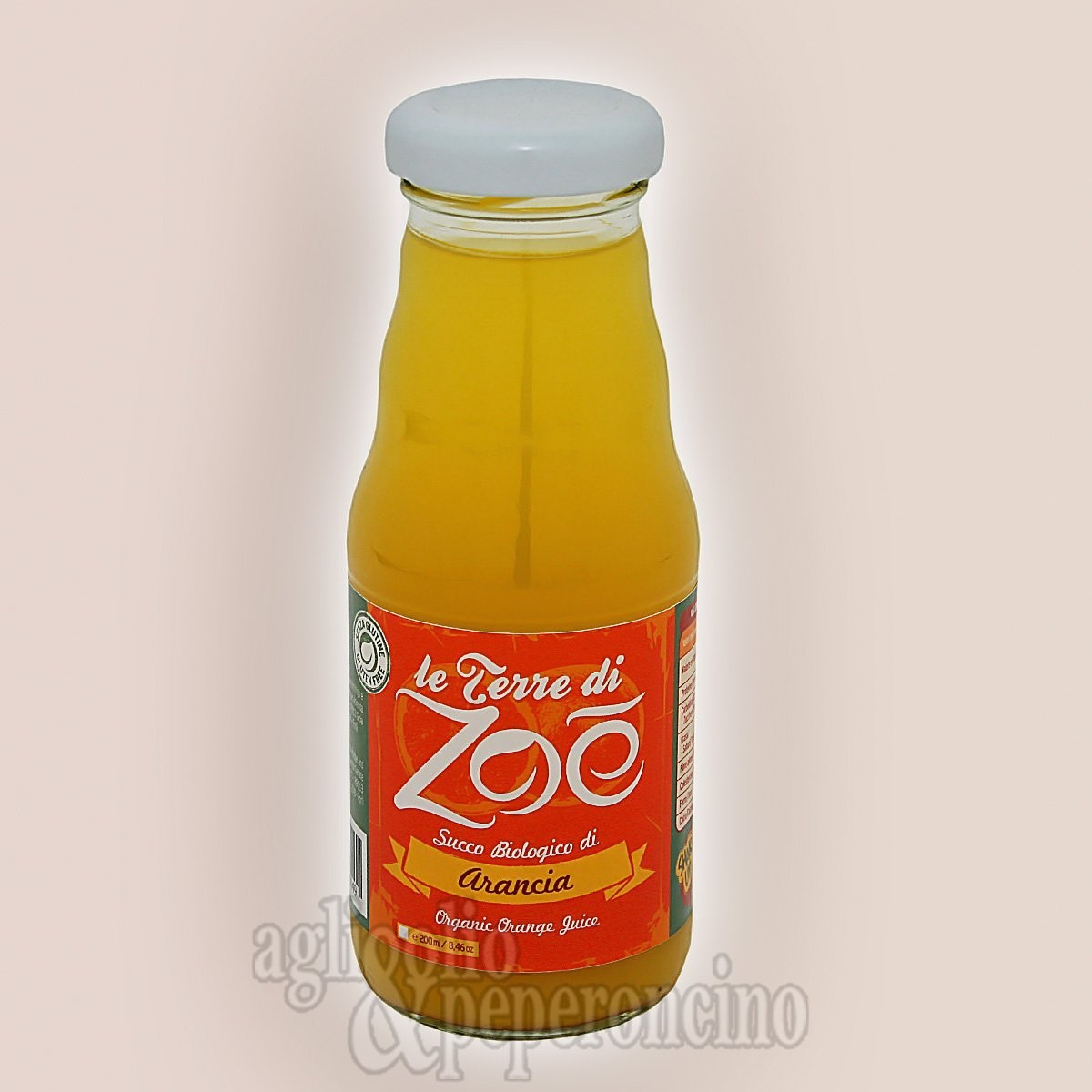 Succo biologico di arancia calabrese - In bottiglietta da 200ml - Le Terre di Zoè