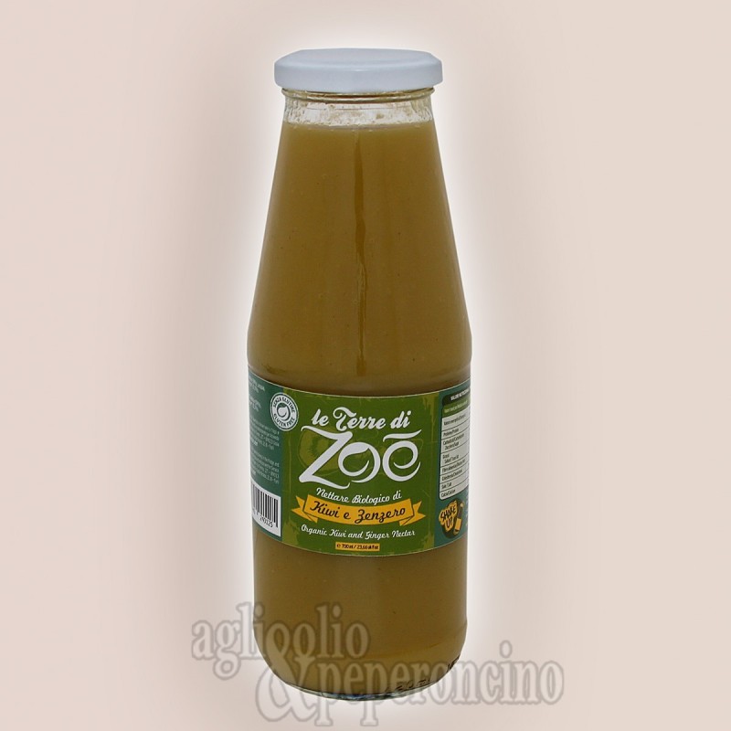 Nettare biologico di kiwi e zenzero - In bottiglia da 70 cl - Le Terre di Zoè