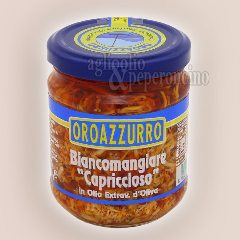 Biancomangiare capriccioso in Olio extravergine d'oliva Oroazzurro- Capriccio di pesce - Specialità ittica calabrese