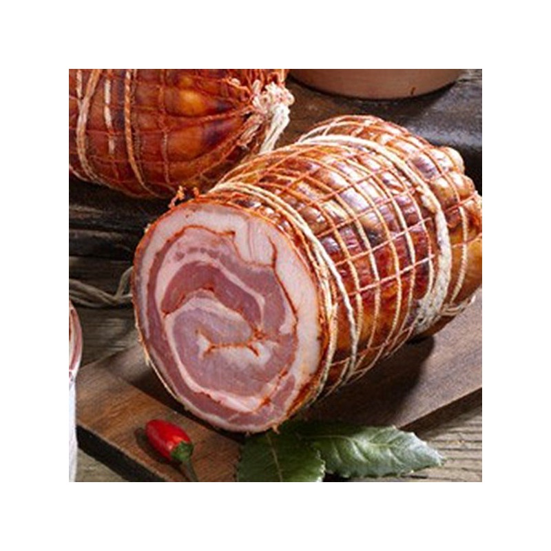 Pancetta arrotolata con peperoncino rosso