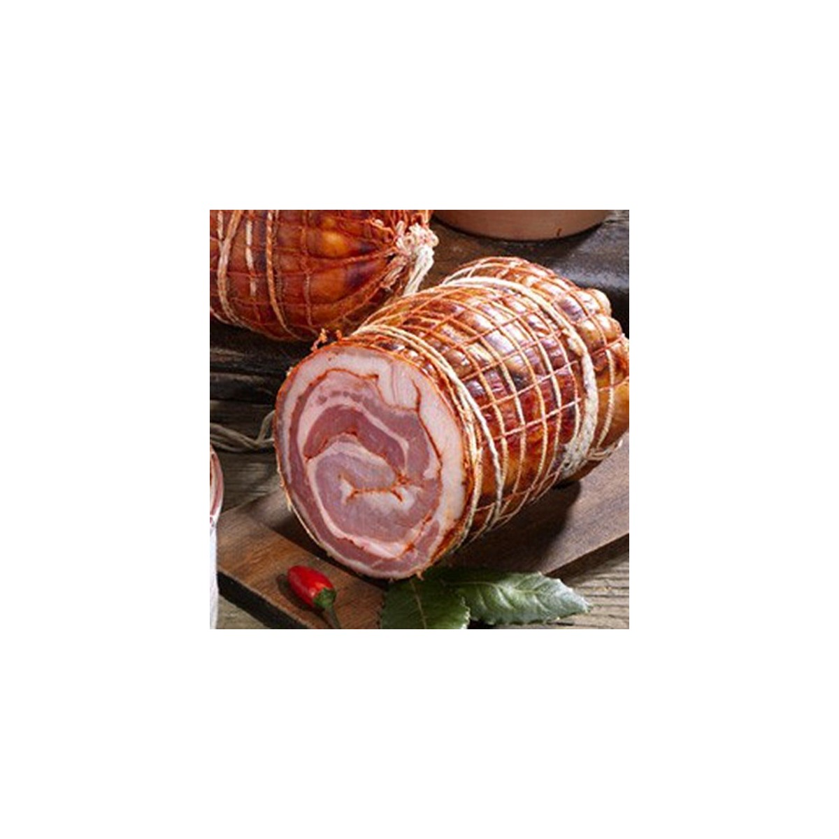 Pancetta arrotolata con peperoncino rosso