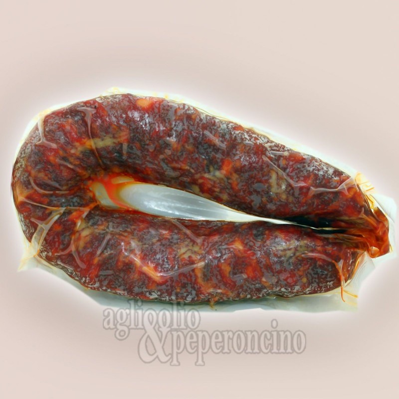 Salsiccia girella dolce rossa - Con peperoncino rosso non piccante