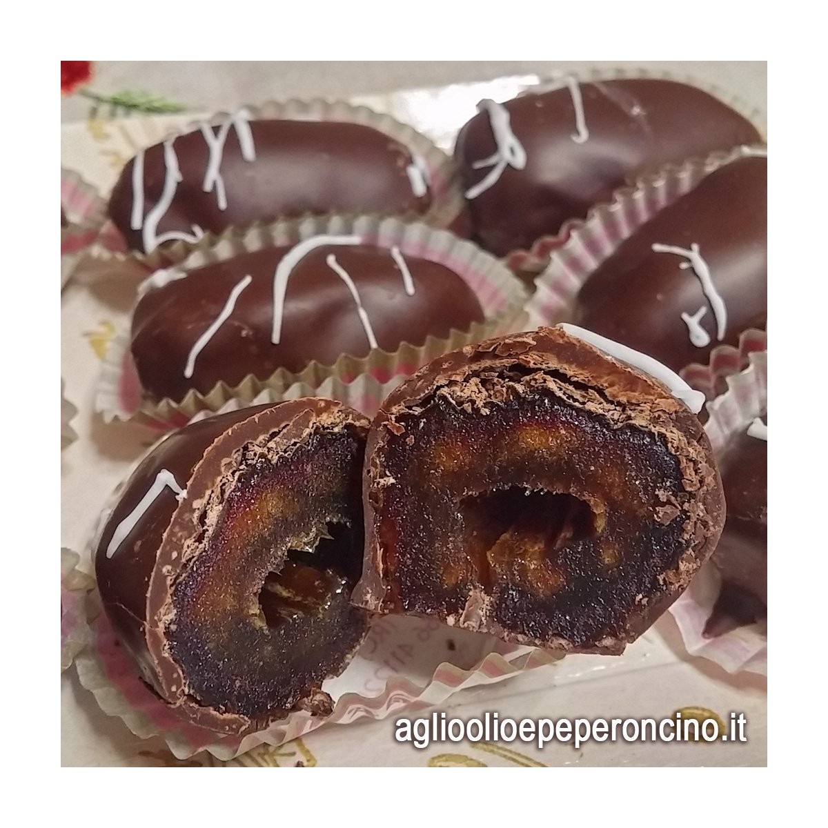 Datteri ricoperti al cioccolato- Specialità calabrese - Cardone dal 1846