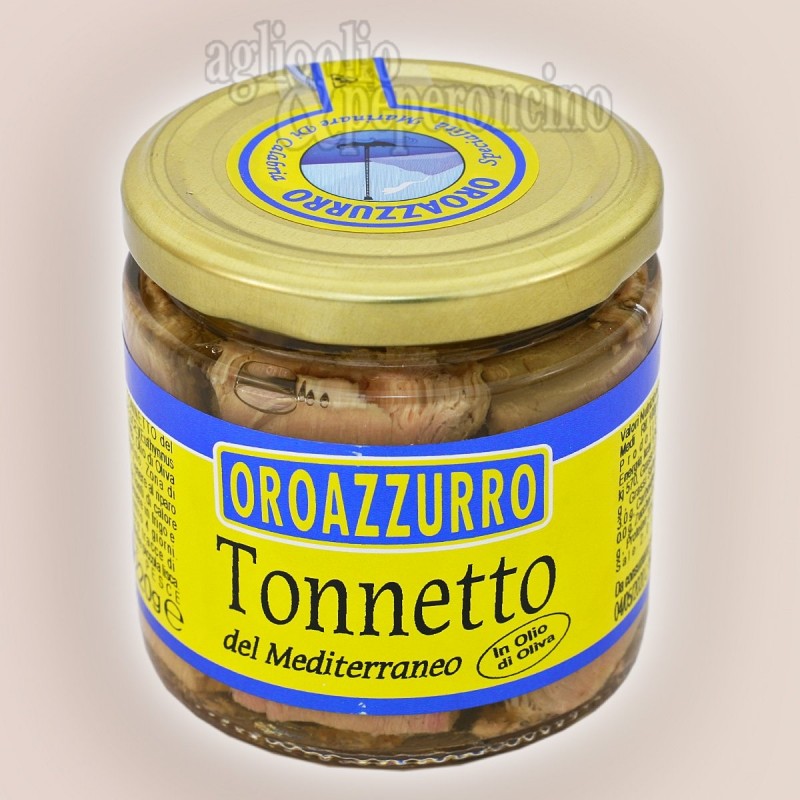 Tonnetto del Mediterraneo in olio d'oliva Oroazzurro - Pescato nel Mediterraneo e lavorato in Calabria
