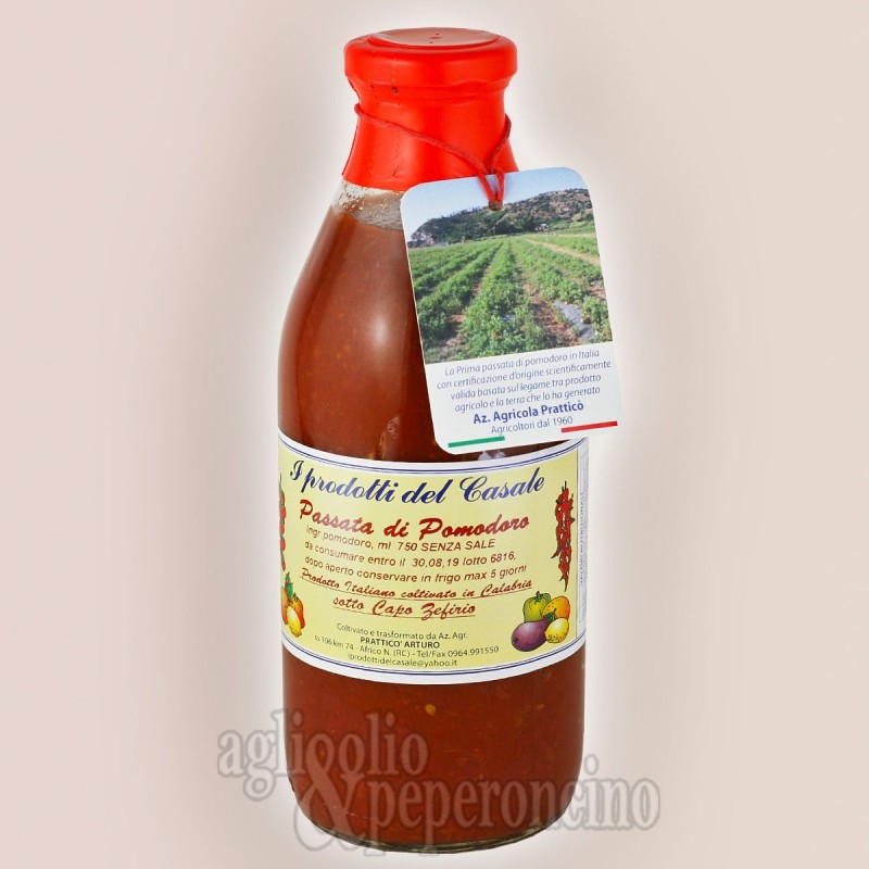 Passata di pomodoro calabrese 750 ml - I prodotti del Casale