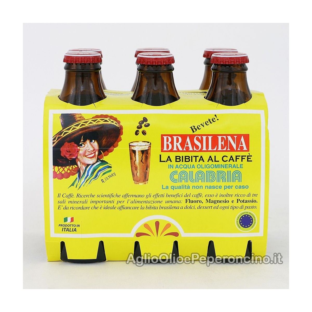 Brasilena gassosa al caffè in acqua Calabria- 6 bottigliette da 18 cl