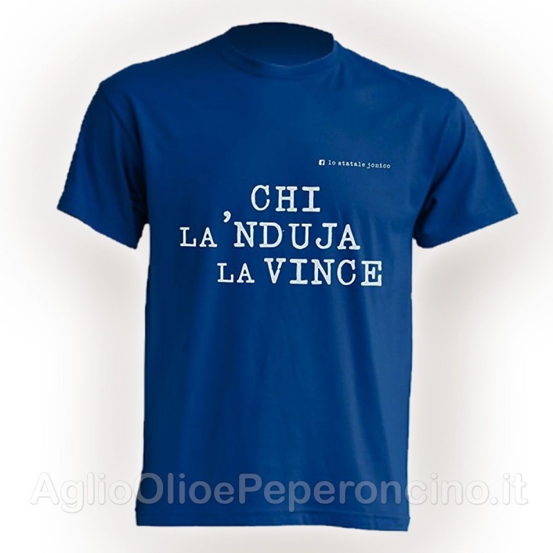 T-Shirt - Chi la Nduja la vince - Blue navy - By Lo Statale Jonico