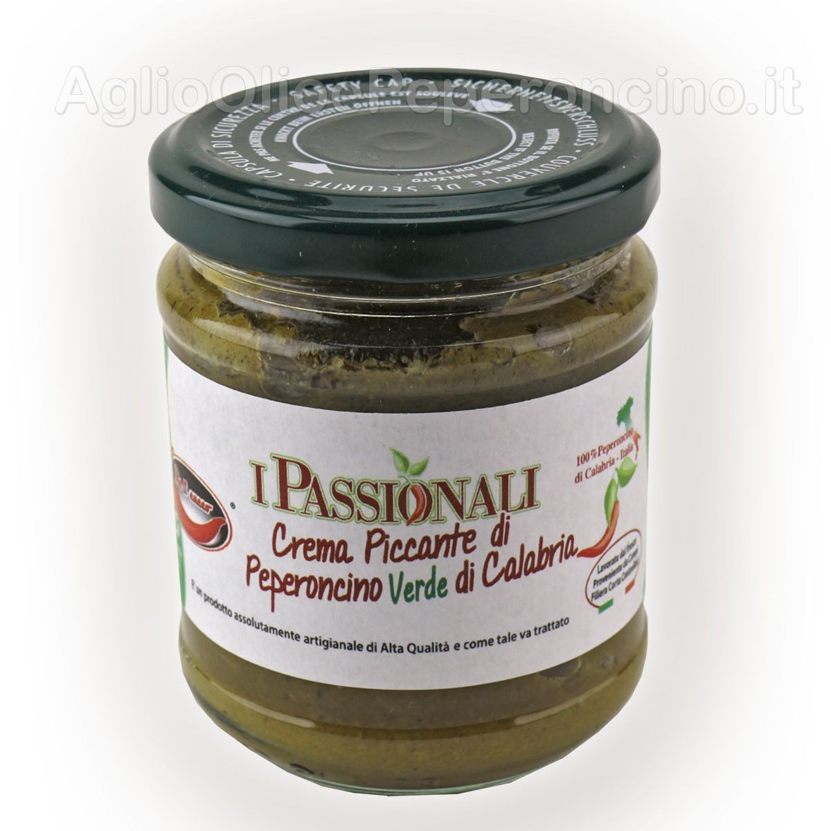 Crema di Peperoncino Verde Calabrese Piccante - Lavorazione dal fresco