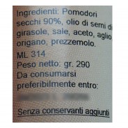 Pomodori secchi sott'olio - Etichetta ingredienti