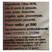 Olive denocciolate alla contadina - Ingredienti