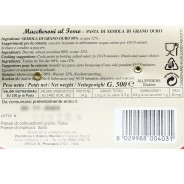 Maccheroni al Ferro artigianali - Etichetta