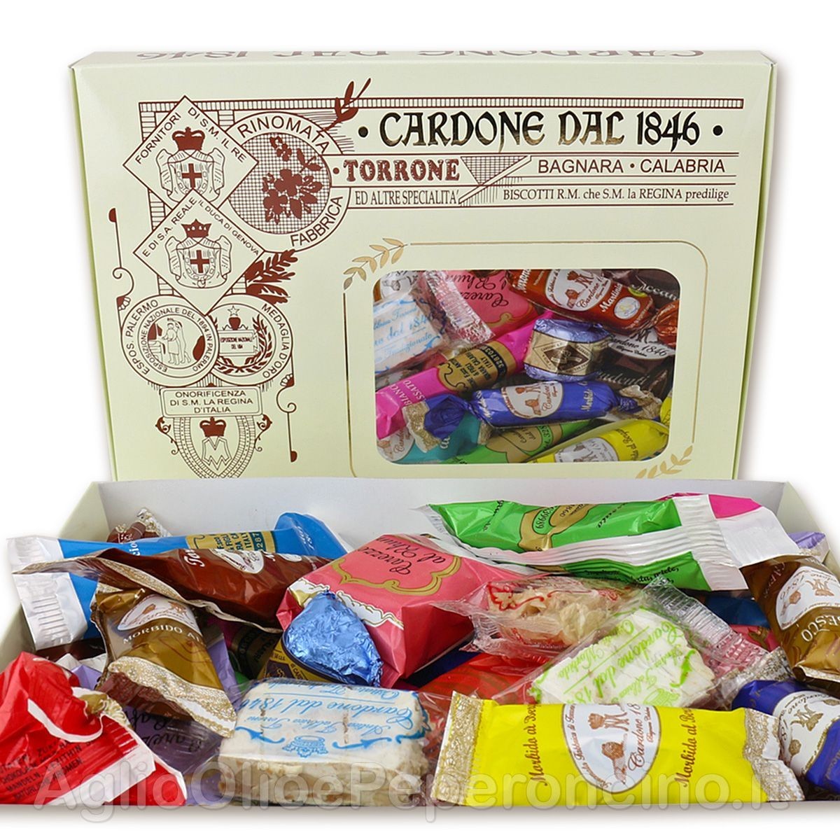 Torrone di Bagnara con IGP Cardone - Scatola 500gr